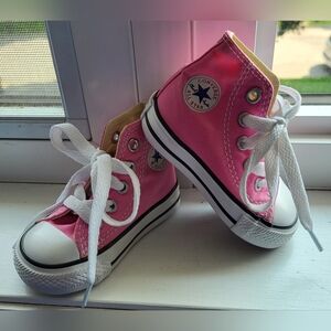 Hot Pink Converse Chuck Taylor's (Children's size 3)